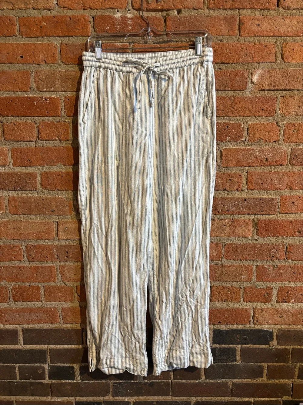 Casual Drawstring Linen blend Pants